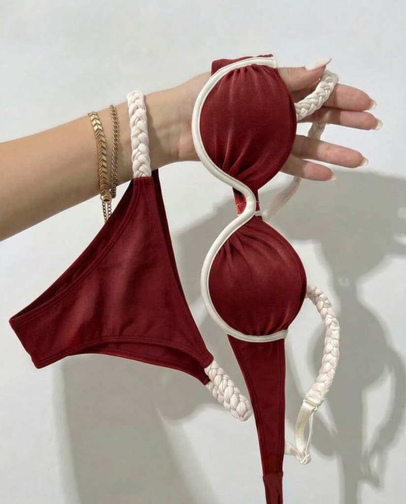 Biquíni UseSensy Tranças Bordô